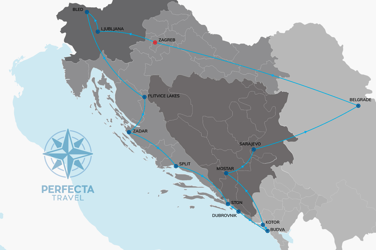 Perfecta Travel map